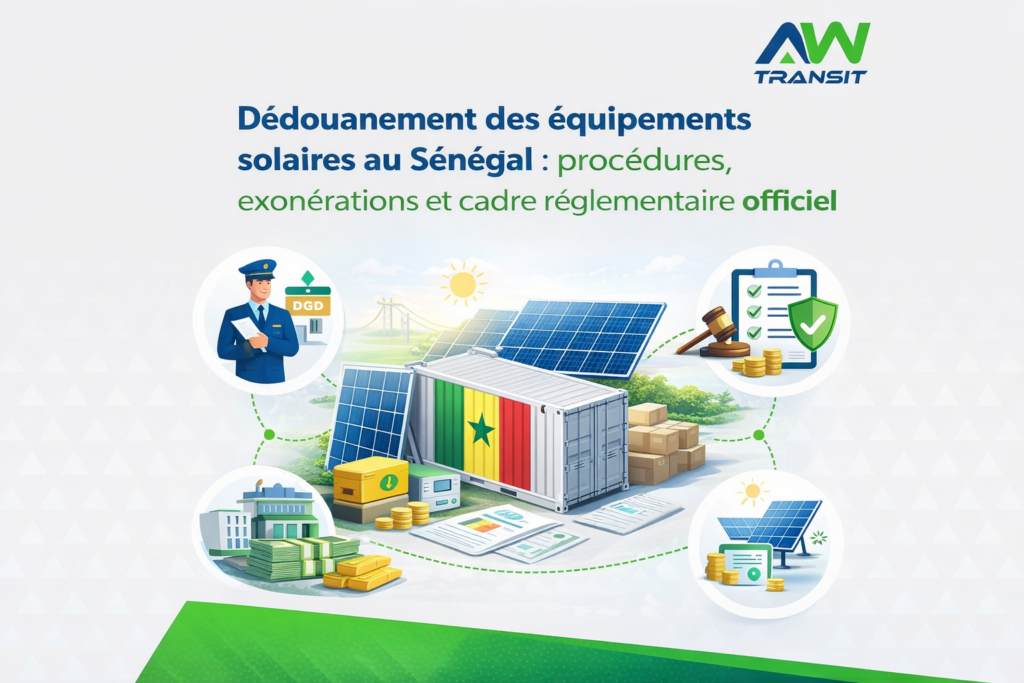 l’importation d’équipements solaires au Sénégal