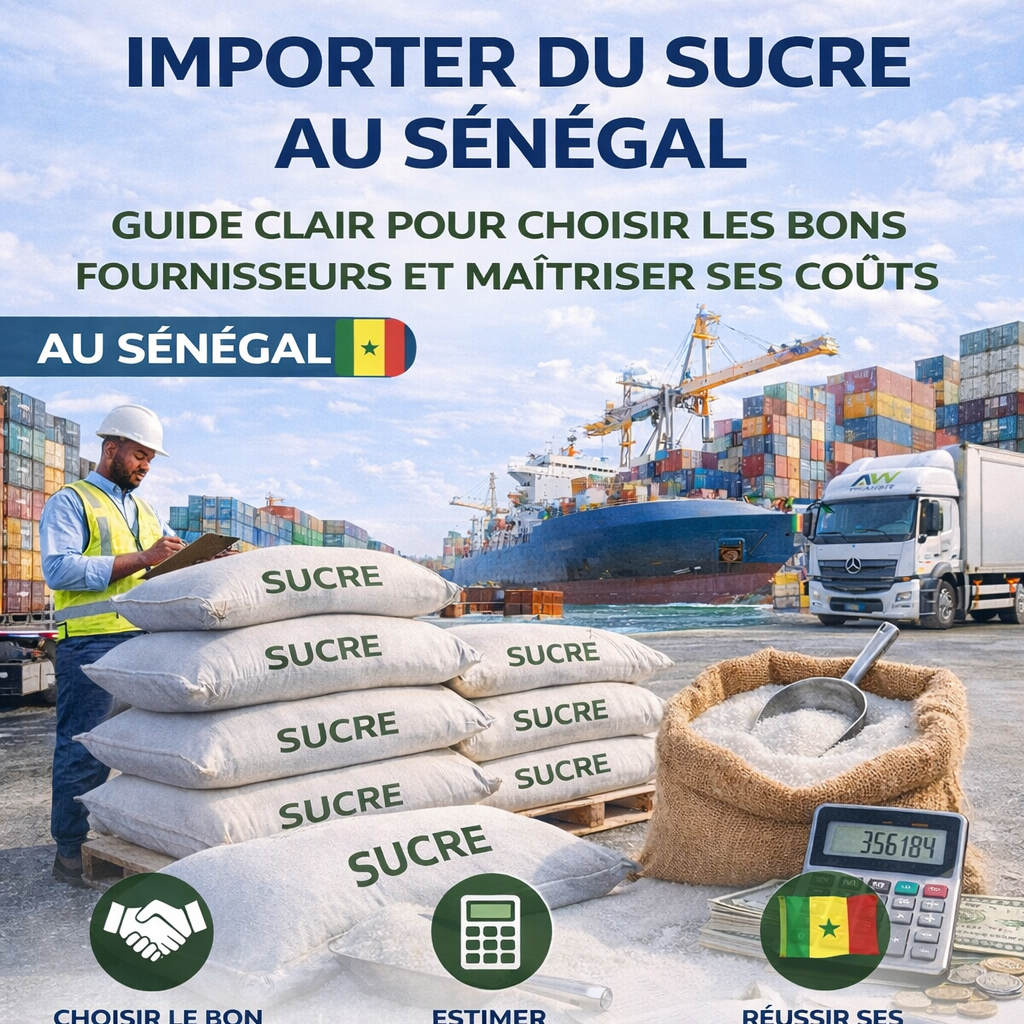 Importer du sucre au Sénégal : guide clair pour choisir les bons fournisseurs et maîtriser ses coûts