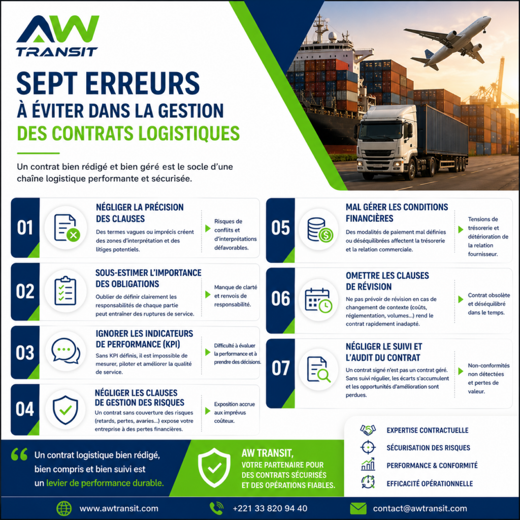 Sept erreurs à éviter dans la gestion des contrats logistiques