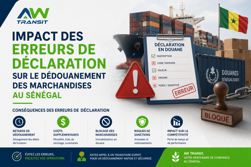 Impact des erreurs de déclaration sur le dédouanement des marchandises au Sénégal