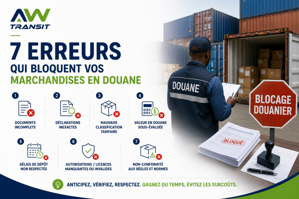7 erreurs qui bloquent vos marchandises en douane