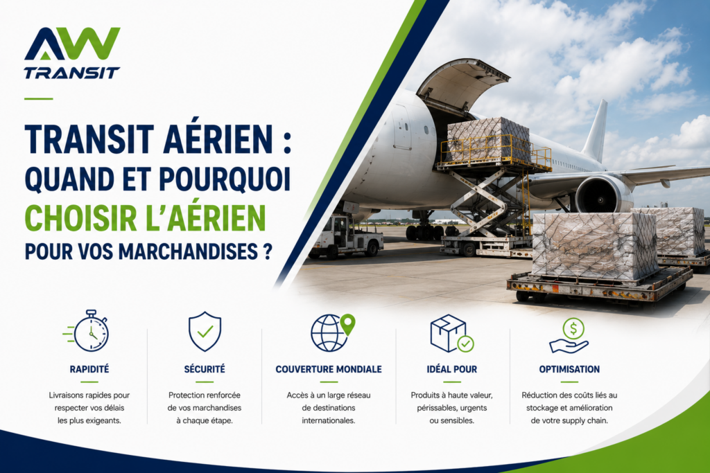 Le fret aérien est le mode de transport le plus rapid
